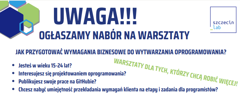 Zdjęcie do aktualności: UWAGA!!! OGŁASZAMY NABÓR NA WARSZTATY